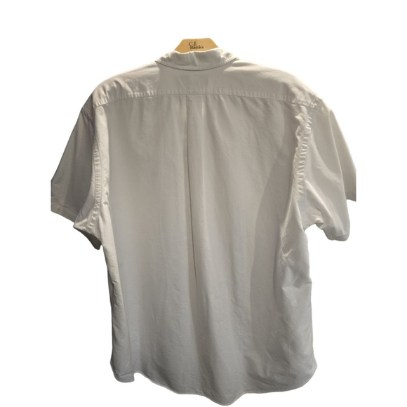 Men's Ralph Lauren White Casual Button Down Shirt XXL with Brown Logo - Picture 2 of 5